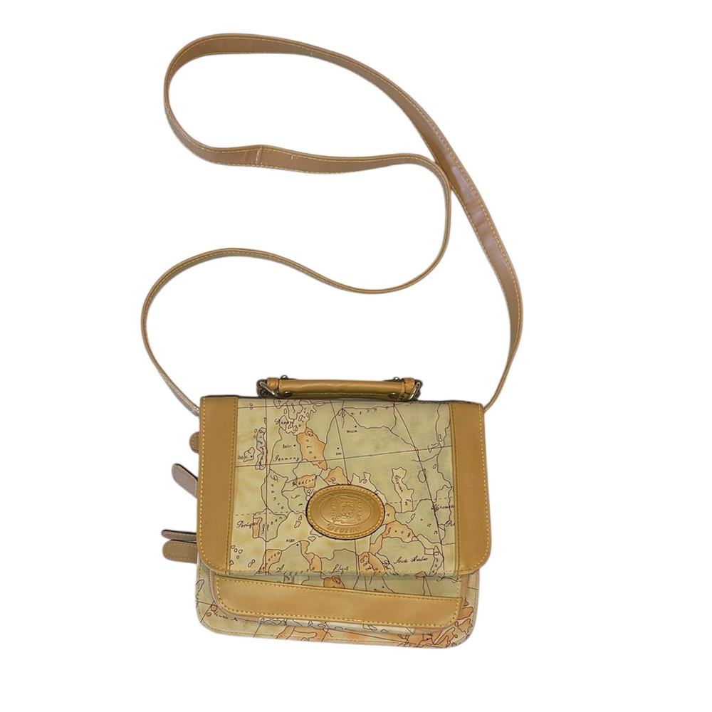 Tokyo New York Divine World Map Print Crossbody Bag